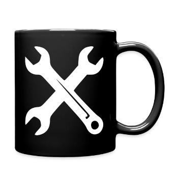 Clés croisées - Mug uni - noir - Droite