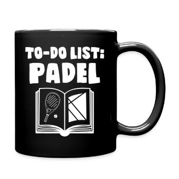 To_Do_List_Padel - Tasse einfarbig - Schwarz - Rechts