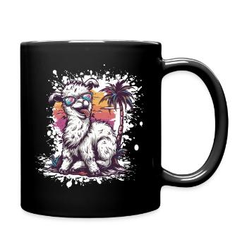 Vacances d’été Alpaga Lama - Mug uni - noir - Droite