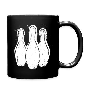 Quilles de bowling - Mug uni - noir - Droite