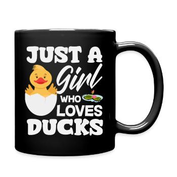Motifs drôles de canards Citons amoureux de canards - Mug uni - noir - Droite