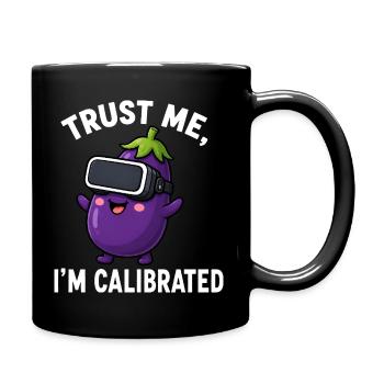 Aubergine Comic Spruch Gamer Cartoon - Tasse einfarbig - Schwarz - Rechts