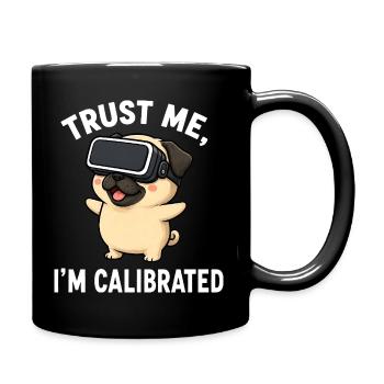 Diction de joueur de dessins animés carlin mignonne - Mug uni - noir - Droite
