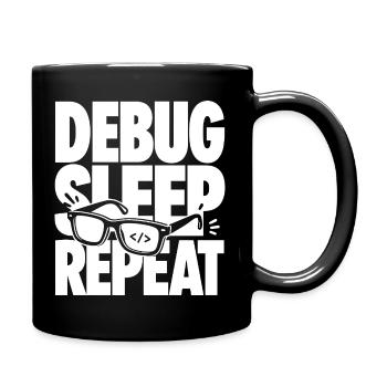 Programmeur de répétition en sommeil de débogage - Mug uni - noir - Droite