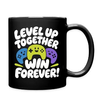 Montez de niveau ensemble Gagnez pour toujours - Mug uni - noir - Droite