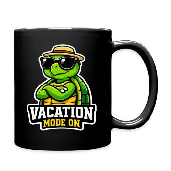 Cool Turtle Vacation Summer Saying Vacation - Full Colour Mug - black - Right
