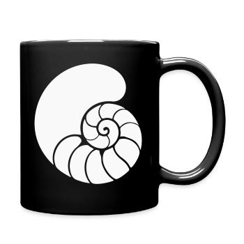 Coquille à motif spiral - Mug uni - noir - Droite