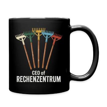 Rechenzentrum Gartenarbeit Landschftsgärtner - Tasse einfarbig - Schwarz - Rechts