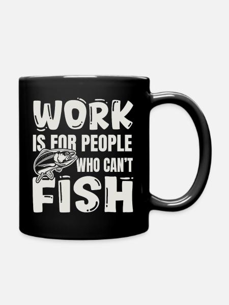 Pêche humour - Cadeau collègue pêcheur - Mug uni - noir