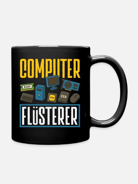 Computer Flüsterer Informatiker - Tasse einfarbig - Schwarz