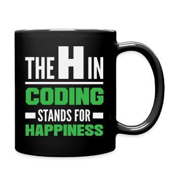 Programmeur du Bonheur en Codage - Mug uni - noir - Droite