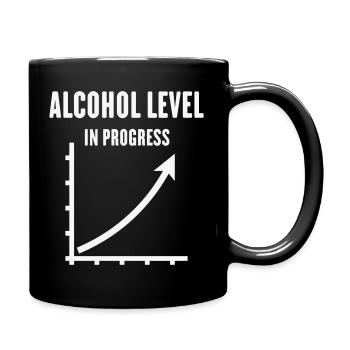 Alcohol Level In Progress (Drinking Team / White) - Tasse einfarbig - Schwarz - Rechts