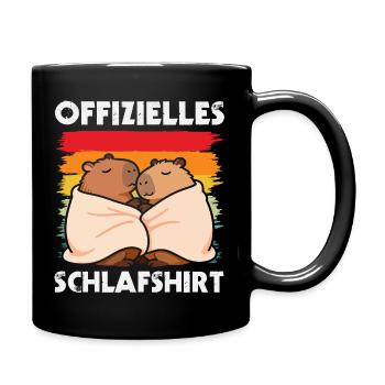 Life is Better with Capybaras - Süßes Nagetier - Tasse einfarbig - Schwarz - Rechts
