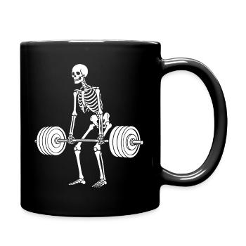Musculation squelette - Mug uni - noir - Droite