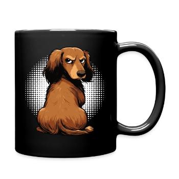 Teckel à poil long Teckel Teckel Teckel - Mug uni - noir - Droite
