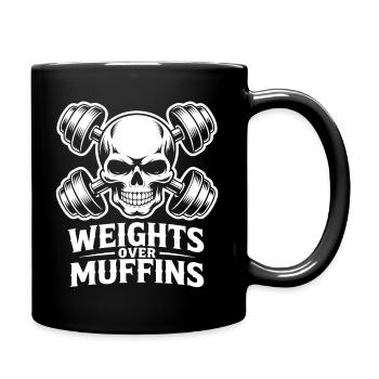 Poids sur le crâne du muffins - Mug uni - noir - Droite