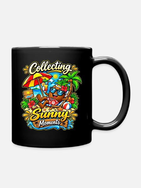 Coole Kokosnuss - Tasse einfarbig - Schwarz