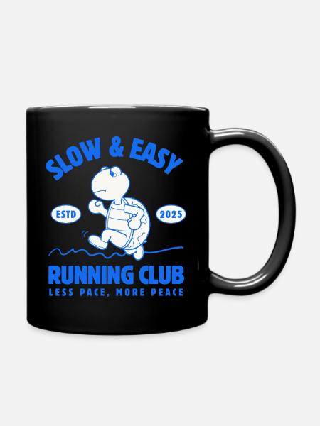 Slow & Easy Running Club - Tasse einfarbig - Schwarz