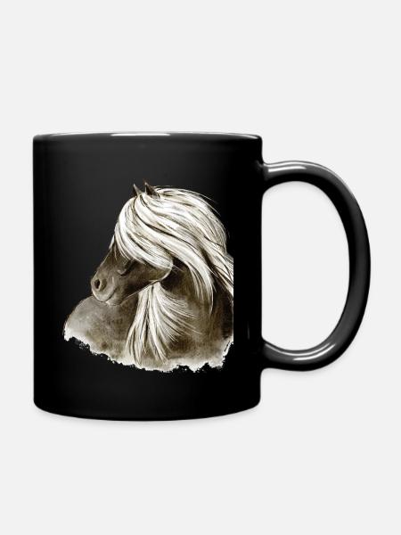 Mähnenwunder - Tasse einfarbig - Schwarz