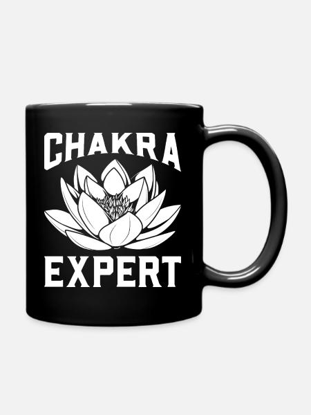 Chakra-Expertin - Tasse einfarbig - Schwarz