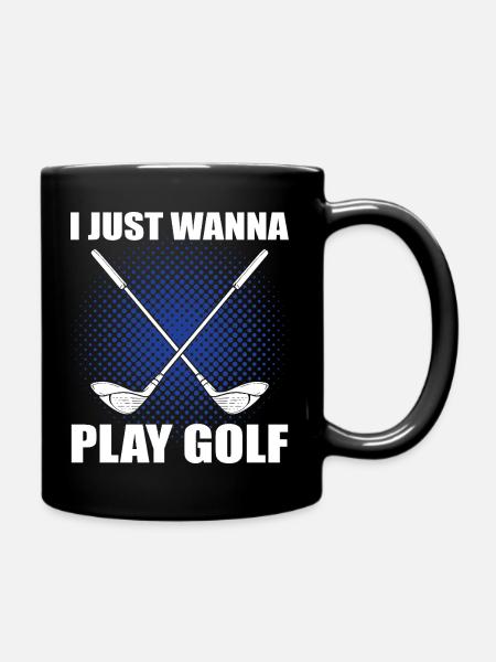 Golf Spruch - Tasse einfarbig - Schwarz