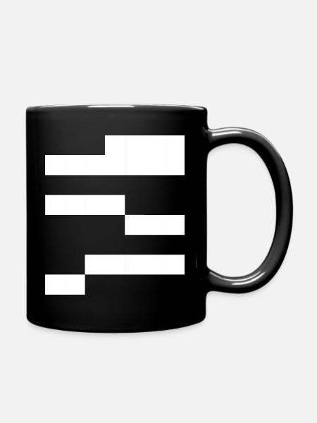 Geometrische Noir-Muster - Tasse einfarbig - Schwarz