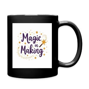 Magie in der Entstehung - Tasse einfarbig - Schwarz - Rechts