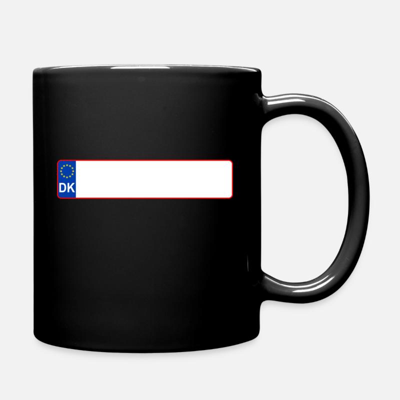 Kennzeichen DK - Tasse einfarbig - Schwarz