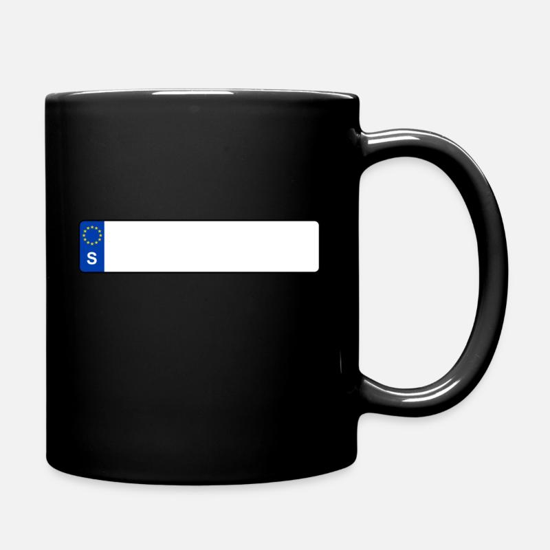 Kennzeichen S - Tasse einfarbig - Schwarz