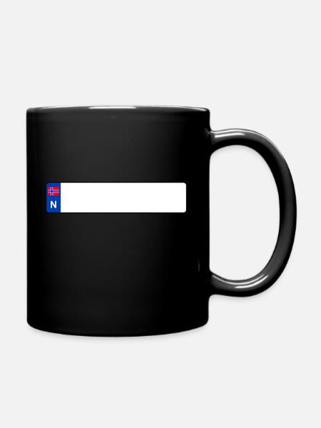 Kennzeichen N - Tasse einfarbig - Schwarz