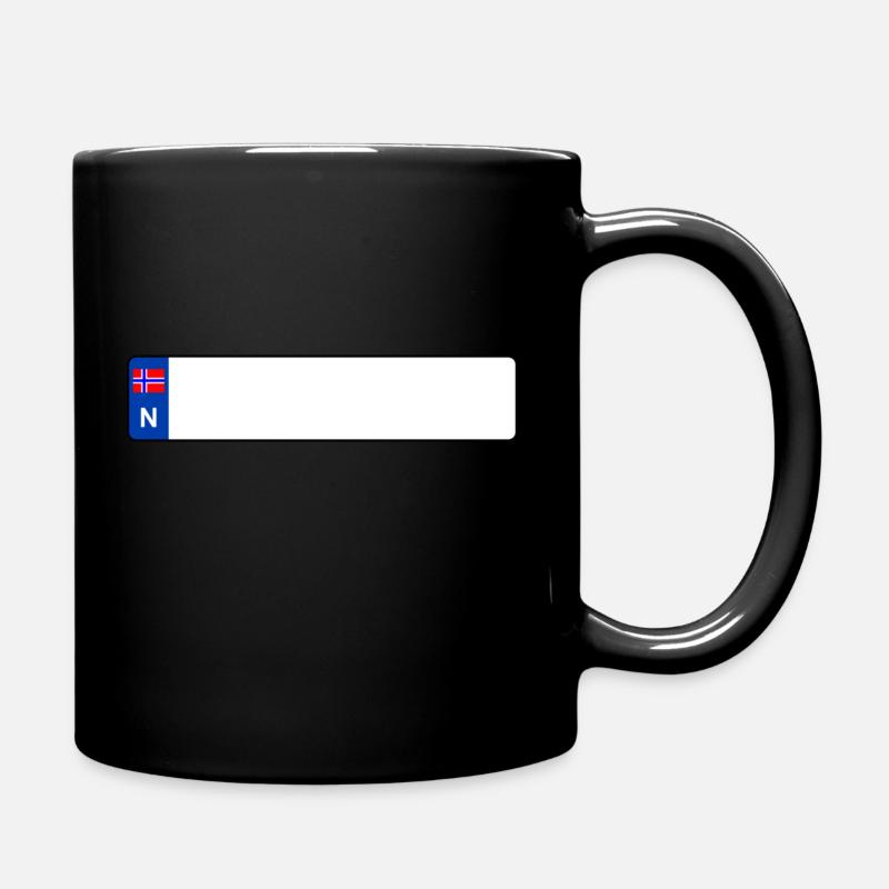 plaque d'immatriculation N - Mug uni - noir