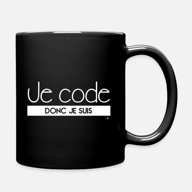 Je code donc je suis - Mug uni - noir