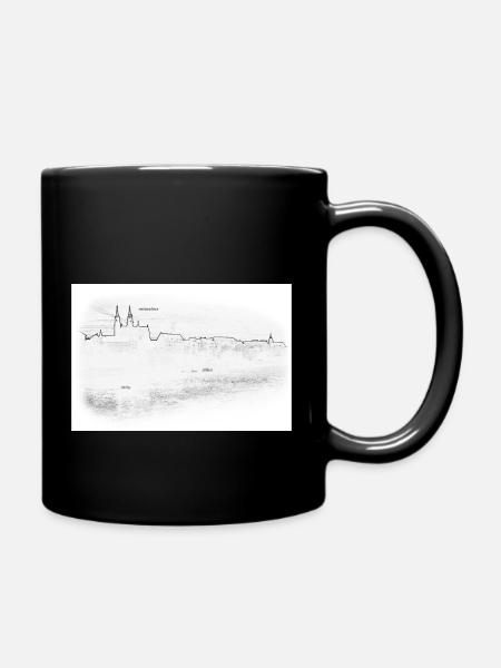 Basel am mym Rhy weiss - Tasse einfarbig - Schwarz