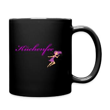 Küchenfee mit Sternenstaub - Tasse einfarbig - Schwarz - Rechts