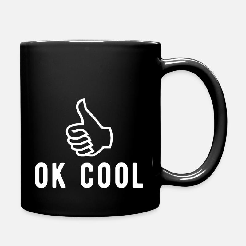 ok cool - Mug uni - noir