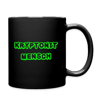 Kryptonit Mensch Geschenk - Tasse einfarbig - Schwarz - Rechts