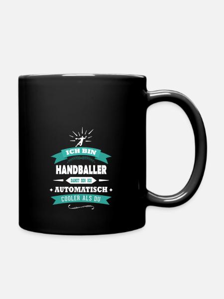 Handballer Handball Geschenkidee - Tasse einfarbig - Schwarz
