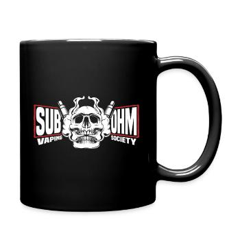 sub ohm vape totenkopf mit akkuträger shirt - Tasse einfarbig - Schwarz - Rechts