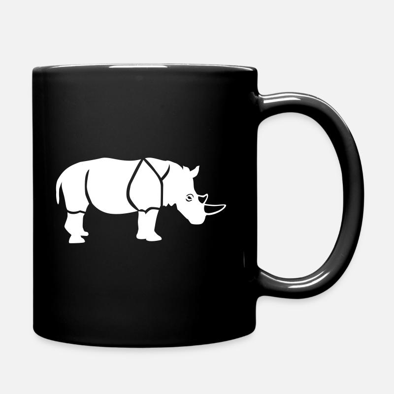 Nashorn - Tasse einfarbig - Schwarz
