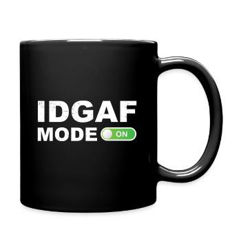 IDGAF - I don't care - Full Colour Mug - black - Right