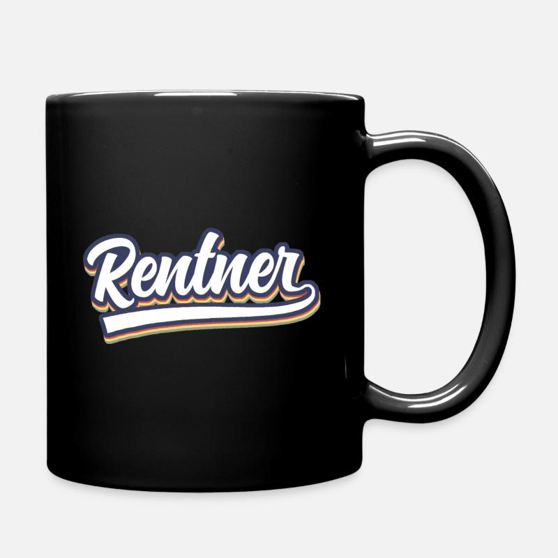 Rentner Rente - Tasse einfarbig - Schwarz