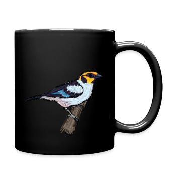 Red forehead tanger / Flame-Faced Tanager Design I - Full Colour Mug - black - Right