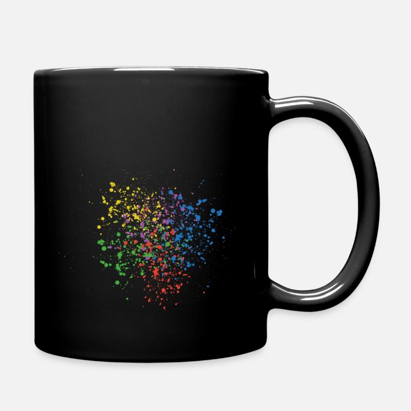Farbfleck - Tasse einfarbig - Schwarz