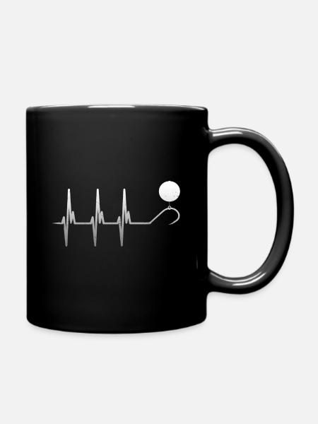 Herzschlag Boilie Karpfen - Tasse einfarbig - Schwarz
