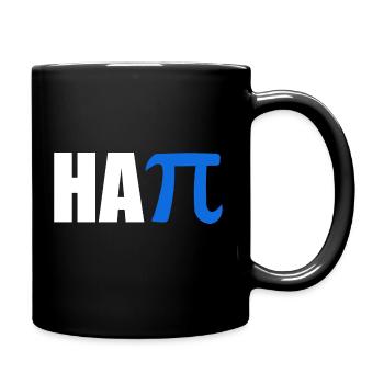 Mathematics Pi Happy Mathematician Gift - Full Colour Mug - black - Right