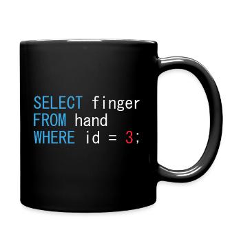Developer computer scientist databases gift - Full Colour Mug - black - Right