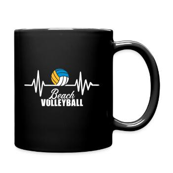 Beachvolleyball - Tasse einfarbig - Schwarz - Rechts
