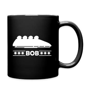 Bob Bobfahren 4er Bob Wintersport Geschenk - Tasse einfarbig - Schwarz - Rechts