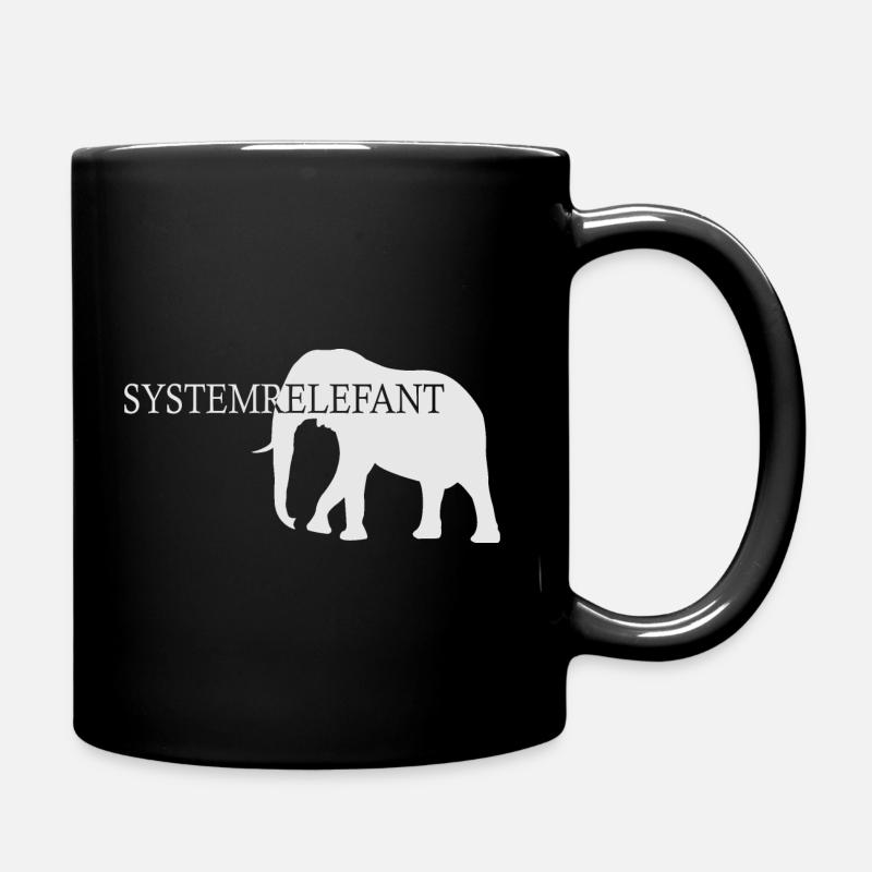 Systemrelefant - Systemrelevant - Tasse einfarbig - Schwarz