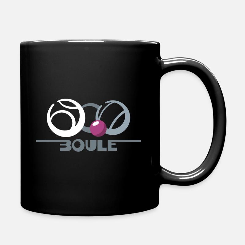 Eingängiges Boule-Design - Tasse einfarbig - Schwarz